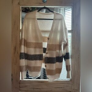 No Source | Eyelash Striped Cardigan